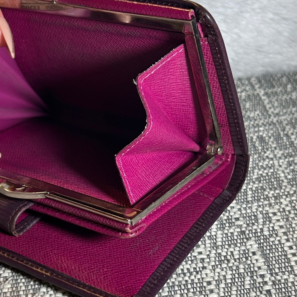 364. Louis Vuitton Portefeuille Viennois wallet in purple Epi - Picture 12 of 15
